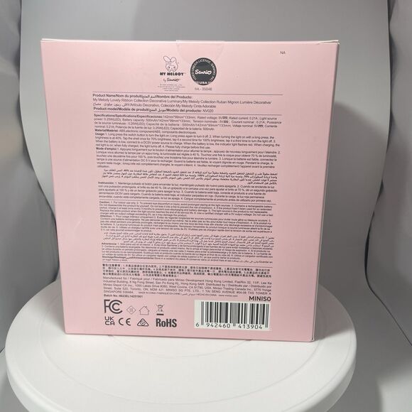 My Melody Decorative LED Luminary Lamp USB-C Sanrio MINISO Ribbon Light NEW - Picture 3 of 5